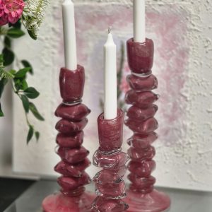 שלישית פמוטי זכוכית